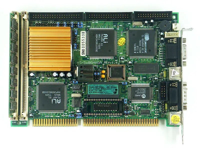 Průmyslová základní deska IEI HS-5x86HVGA REV1.4 s poloviční velikostí procesorové karty